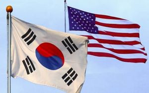 پرچم نمایه کره جنوبی و آمریکا