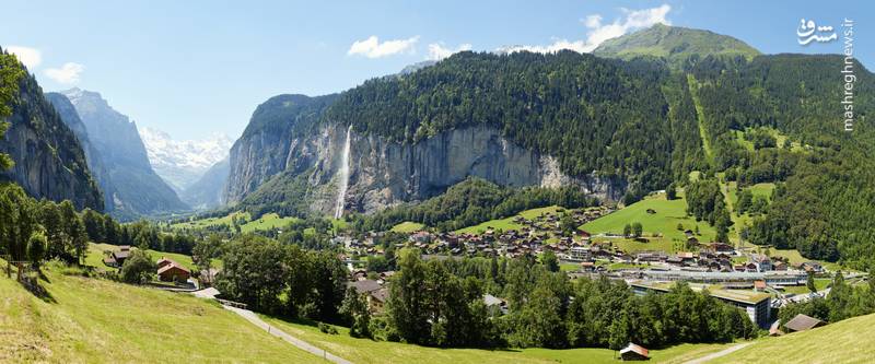 . دره لاتربرونن (Lauterbrunnen) در سوئیس یک دره زیبا با ۷۲ آبشار است.