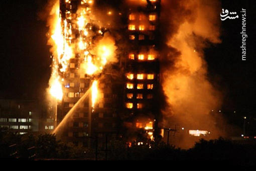 فیلم/ ریزش ساختمان بعد از آتش سوزی مهیب!