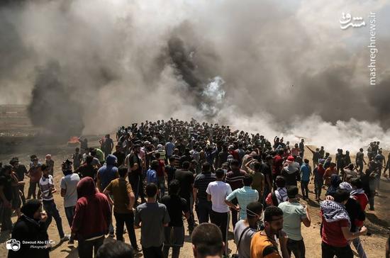 56 زخمی در راهپیمایی امروز فلسطینیان