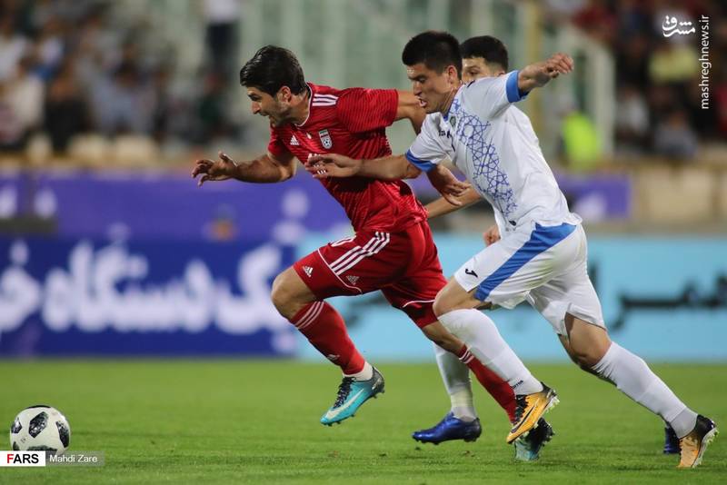 نیمه نخست دیدار تیم ملی ایران مقابل ازبکستان