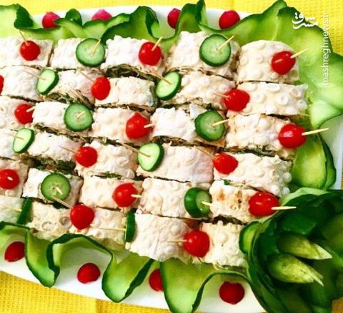 عکس/تزیین نان و پنیر و سبزی برای سفره افطار