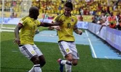 رونمایی از پیراهن تیم ملی کلمبیا با پهپاد +عکس