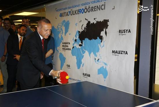عکس/ پینگ پنگ اردوغان قبل از انتخابات