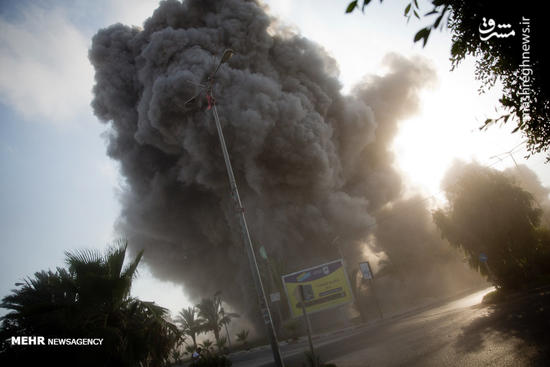 عکس/ بمباران غزه توسط جنگنده های صهیونیستی
