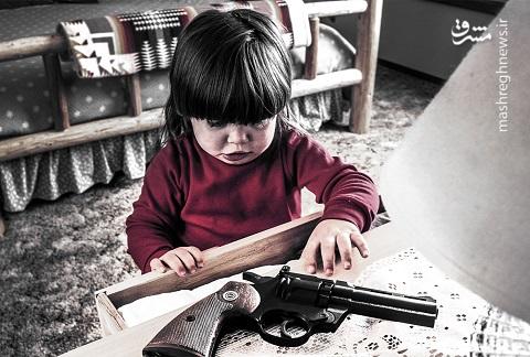 روزانه ۸ کودک آمریکایی در خانه تیراندازی می‌کنند