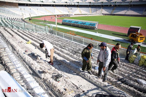 آماده سازی ورزشگاه آزادی برای دیدار فینال لیگ قهرمانان آسیا