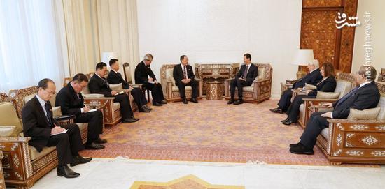 «ری یونگ هو» وزیر امور خارجه کره شمالی امروز در دمشق با بشار اسد رئیس...