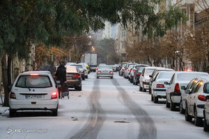 بارش باران و تگرگ در تهران