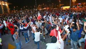 جشن و پایکوبی شبانه قطری ها