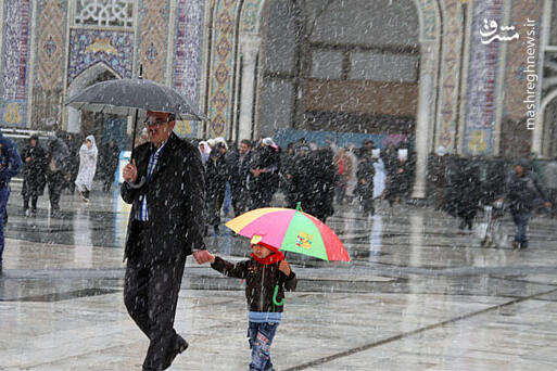 فیلم/ حال و هوای زمستانی حرم امام مهربانی‌ها