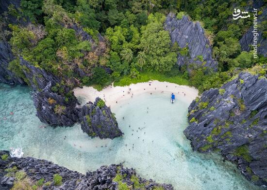 تصاویر زیبا از ساحل پنهان در فیلیپین