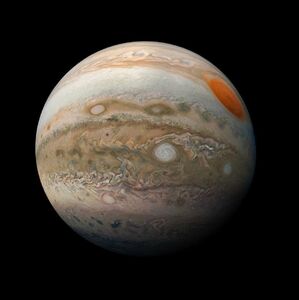 تصویر منتشر شده از سیاره مشتری توسط پروفسور فیروز نادری در اینستاگرام 
این عکس توسط فضاپیما Juno ثبت شده است