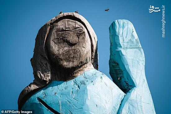 عکس/ مجسمه ترسناک ملانیا ترامپ