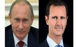 پیام‎های روسای جمهور سوریه و روسیه برای یکدیگر