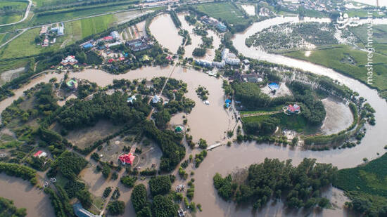 تصاویر هوایی از سیل مهیب در هاربین چین