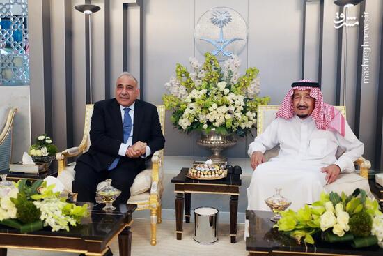 عکس/ دیدار نخست‌وزیر عراق با شاه سعودی