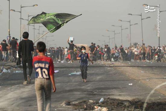 وجود تک تیراندازان نفوذی در داخل تظاهرکنندگان عراق