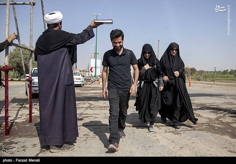عکس/ خروج زائران اربعین حسینی از مرز خسروی