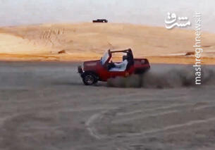 فیلم/ حرکت نمایشی یک سعودی با خودرو!