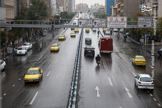 عکس/ بارش رحمت الهی در تهران