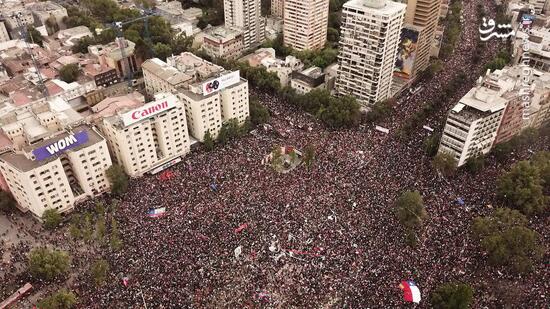 عکس/ تظاهرات یک میلیونی در سانتیاگو