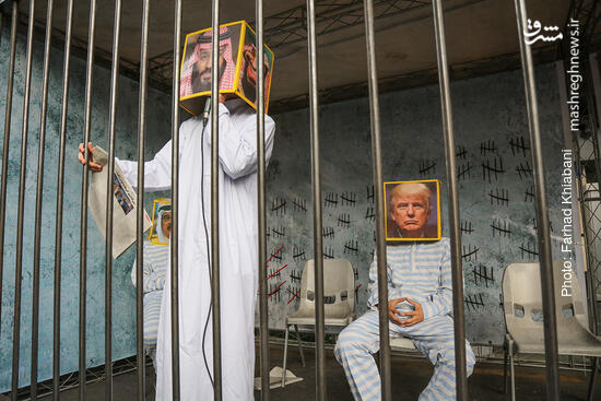 عکس/ بن‌ سلمان و ‌ترامپ در زندان