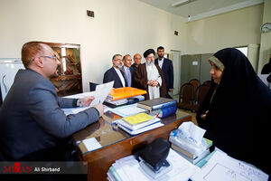 عکس/ بازدید سرزده رئیس قوه قضائیه از دادگستری شهریار