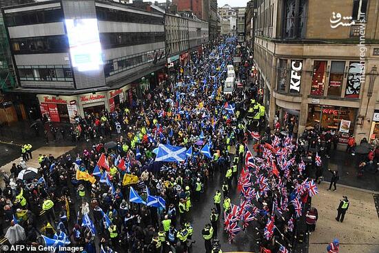 عکس/ تظاهرات اسکاتلندی‌ها با هدف استقلال از انگلیس