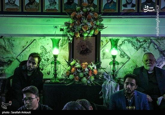 عکس/ فرزند شهید سلیمانی در مراسم عزاداری کرمان