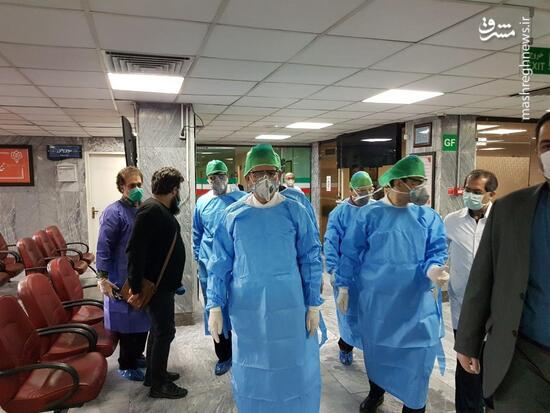 عکس/ حضور جهانگیری در بیمارستان امام حسین (ع)