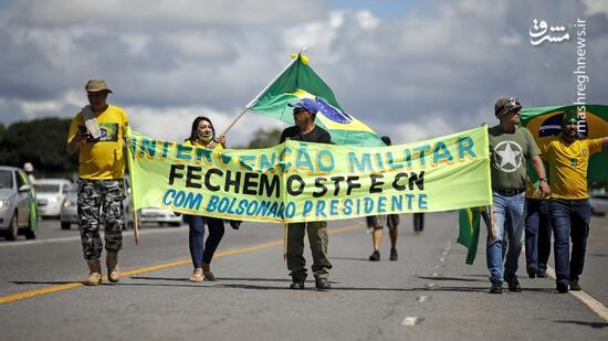 عکس/ تجمع ضد قرنطینه در برزیل