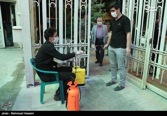 عکس/ رعایت پروتکل‌های بهداشتی در مهدیه تهران