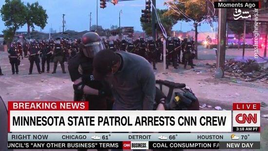 فیلم/ بازداشت خبرنگار سیاهپوست CNN در گزارش زنده!