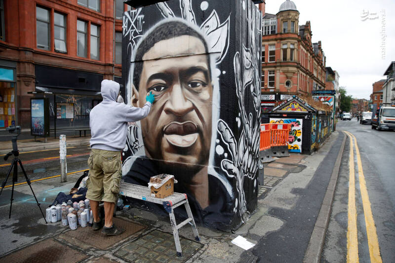 گرافیتی جرج فلوید در بریتانیا
