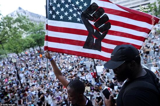 عکس/ ادامه حضور گسترده مردم در اعتراضات آمریکا