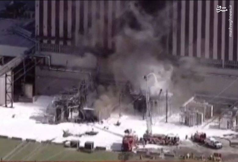 فیلم/ آتش‌سوزی در نیروگاه برق ایندیانا آمریکا