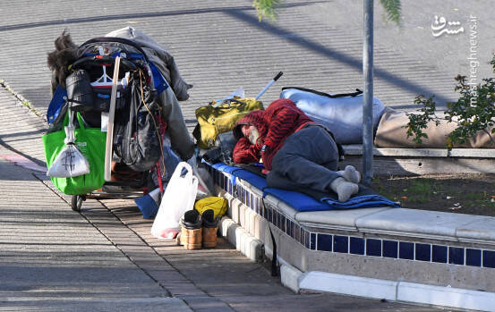 خواب راحت بی‌خانمان‌ها در آمریکا! +فیلم