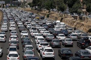 ترافیک پرحجم در ورودی شرقی تهران