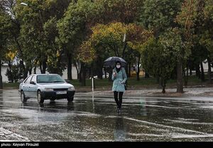 بارش باران پاییزی در سنندج