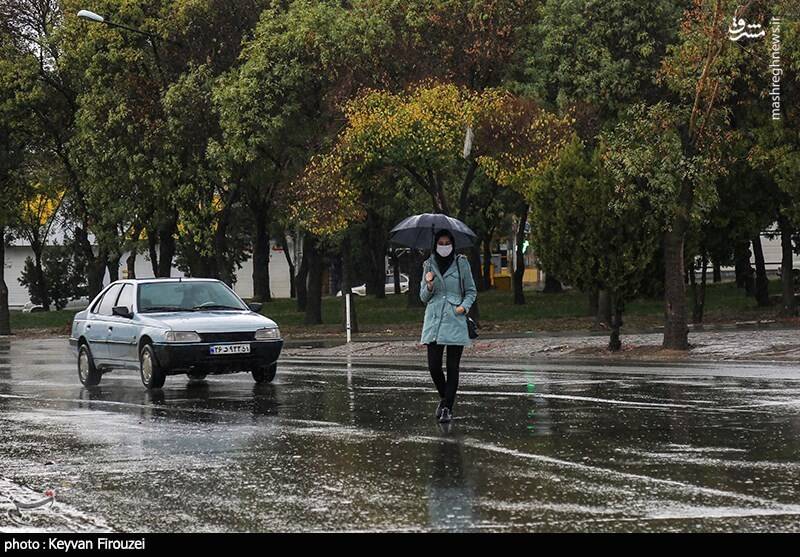 عکس/ بارش باران پاییزی در سنندج