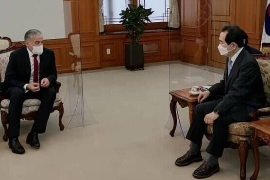 دیدار وزیر خارجه تاجیکستان با نخست وزیر کره جنوبی در «سئول»