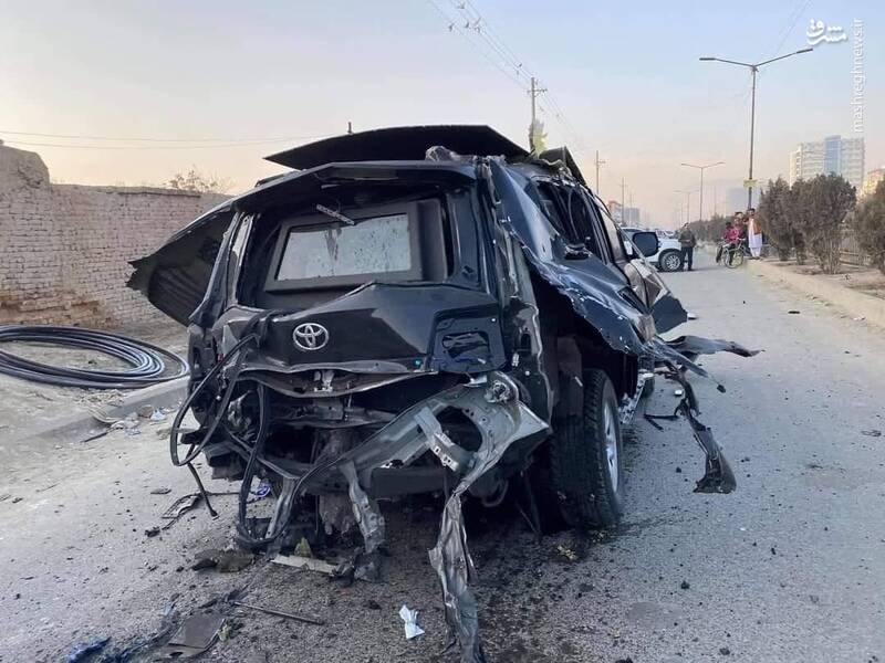 عکس/ انفجار در مسیر خودرو رییس دفتر وزیر صلح در کابل