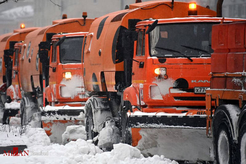 عکس/ رکورد بارش برف در مسکو