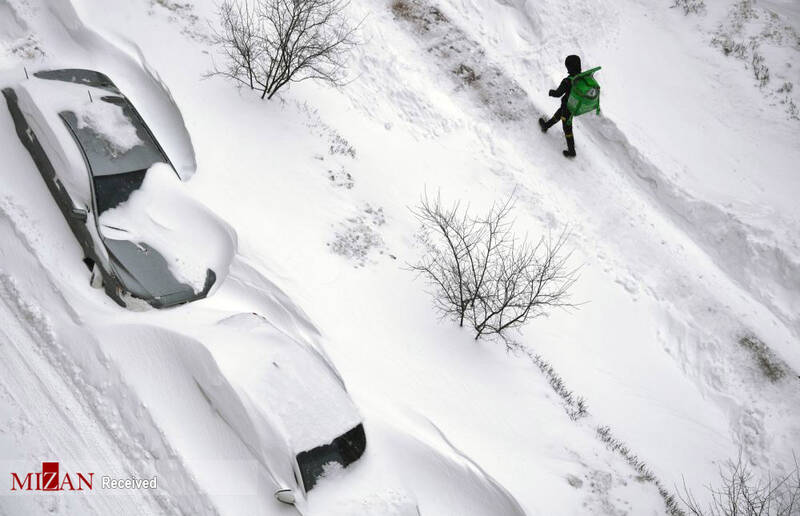 عکس/ رکورد بارش برف در مسکو