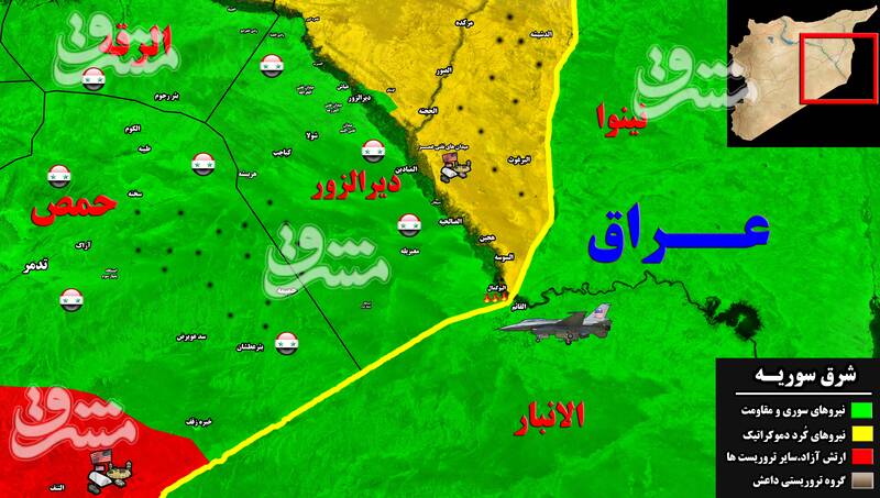جزئیات جدید از حملات هوایی تروریست‌های آمریکایی به پایگاه‌های جبهه مقاومت در جنوب سوریه/ «جو بایدن» در عراق به دنبال چیست؟ + نقشه میدانی و عکس