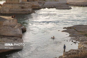 شنا در رودخانه «دز»