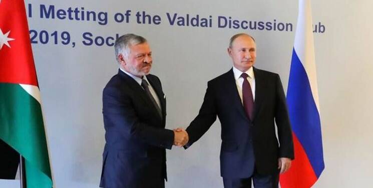 شاه اردن د ر دیدار با پوتین نقش روسیه را در ثبات سوریه ستود