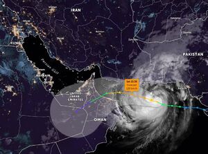 تصویر ماهواره‌ای از طوفان در آسمان جنوب ایران