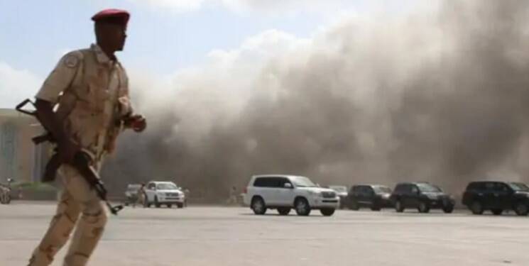 وقوع انفجار مهیب در اطراف فرودگاه عدن